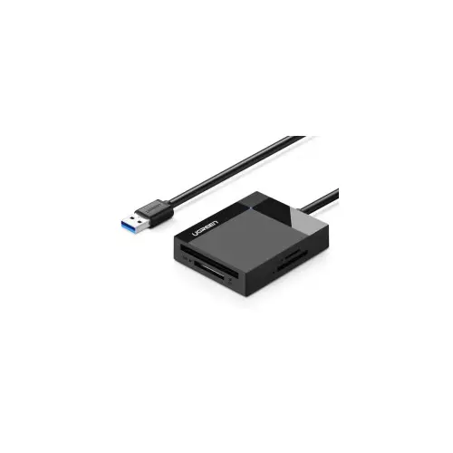 UGREEN čitač memorijskih kartica, USB 3.0, TF/SD/CF/MS kartice, 50cm, crni