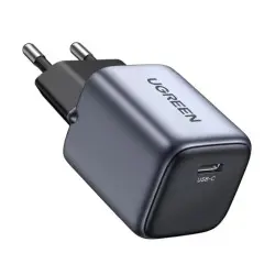 UGREEN Nexode Mini zidni punjač, 20W, USB-C, GaN II Tech, PD3.0, QC4+, crni