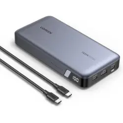 UGREEN prijenosni punjač (Powerbank), 25.000 mAh, 145W, Fast Charging, USB-C, Power Delivery 3.0, sivi