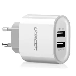 UGREEN punjač 17W, 2x USB-A, bijeli