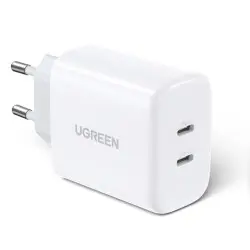 UGREEN punjač 40W, USB-C+ USB-C PD, bijeli