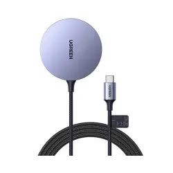 UGREEN punjač, do 15W, magnetski, bežični, sivi