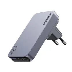 UGREEN Ultra-Slim Nexode Pro zidni punjač 65W, 2x USB-C, USB-A, GaNInfinity, sivi