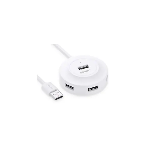 UGREEN USB Hub, USB 2.0 A, 4-portni, bijeli, 1m