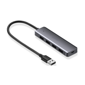 Ugreen USB Hub, USB 3.0, 4-port silver - box