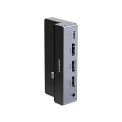 UGREEN USB Hub, USB-C na 2xUSB3.0, HDMI, 3.5mm, PD sivi