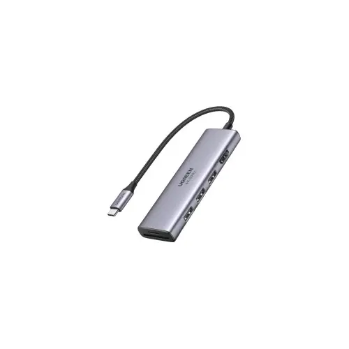 UGREEN USB Hub, USB-C na 3x USB 3.0 A, HDMI 4K 60Hz, SD/TF 
