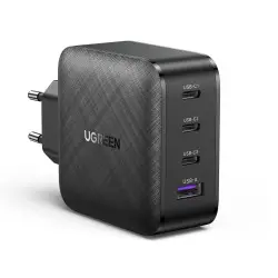 UGREEN zidni punjač 65W, 1xUSB-A, 3xUSB-C, GaN II Tech, QC4.0+, PD3.0, crni