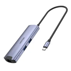 Unitek Active Hub USB-C 5Gbps, HDMI RJ-45 PD 100W
