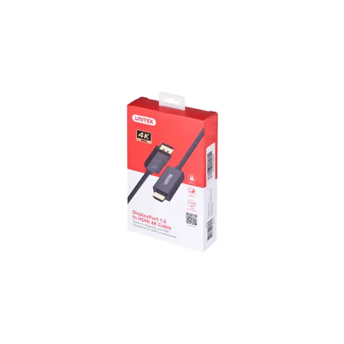 UNITEK CABLE DisplayPort 1.2, HDMI, 4K@60HZ, 1,8M, V1608A