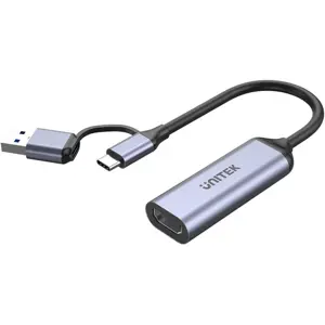 UNITEK V1167A video cable adapter USB Type-A/USB Type-C HDMI Black