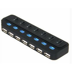 USB ASONIC 3.0 7 Port Hub + 5V napajanje (220V)