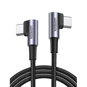 USB-C kabel UGREEN US323 (90° kutni, PD/QC brzo punjenje 60W, 2m, crni)