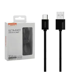 USB CABLE MICRO 3A BLACK SOMOSTEL 3100mAh QUICK CHARGER 1.2M POWERLINE SMS-BP02