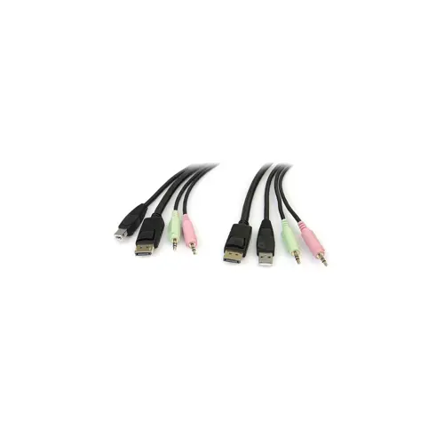 Kabel za KVM DisplayPort USB, BARCODE, 65030840125 (crna boja)