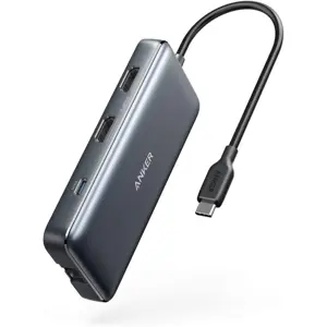 USB hub ANKER (USB 3.2 Gen 1, 3.1 Gen 1, USB-C) crna