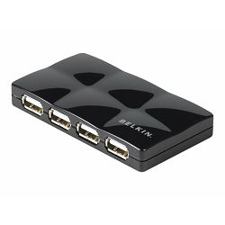 USB hub BELKIN F5U404CWBLK, 4 portni USB 2.0 crni