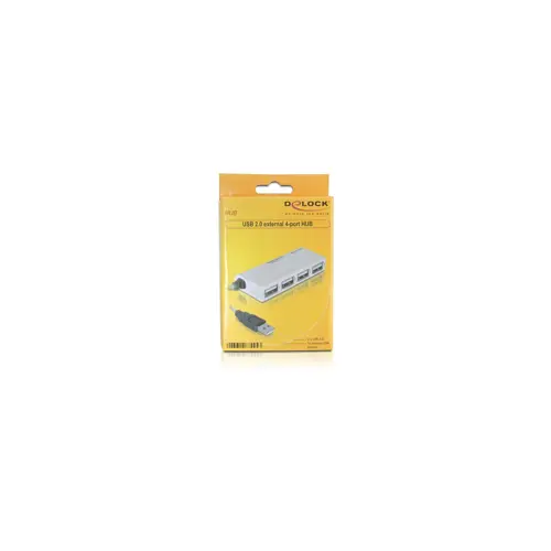 USB HUB DELOCK 87445 mini, USB 2.0, 4-portni