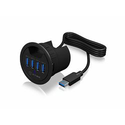 USB HUB ICY BOX In-Desk IB-HUB1403, 4x USB 3.0 Type-A, za ugradnju u stol