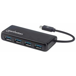 USB hub MANHATTAN USB-A x 4, USB-C 3.2