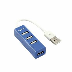 USB HUB SBOX H-204 4-PORTS USB 2.0 plavi