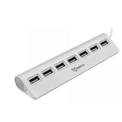 USB HUB SBOX H-207 7-PORTS USB 2.0 srebrni