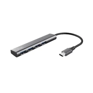 USB Hub TRUST Halyx 24948, USB-C/4xUSB-A, Srebrni (5 godina jamstva)