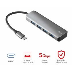USB HUB TRUST Harlyx, USB-C, 4 x USB-A