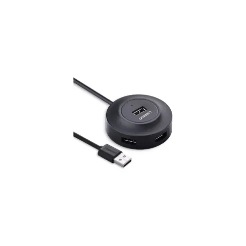 USB HUB UGREEN, USB 2.0 A, 4-portni, crni, 1m