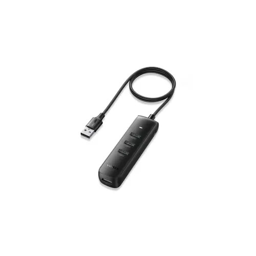 USB HUB UGREEN, USB 3.0 A, 4-portni, crni, 1m