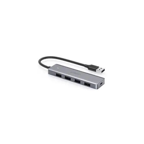 USB HUB UGREEN, USB 3.0 A, 4-portni, micro USB, sivi