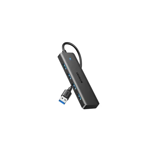 USB HUB UGREEN, USB-A, 4-portni USB 3.0, sivi