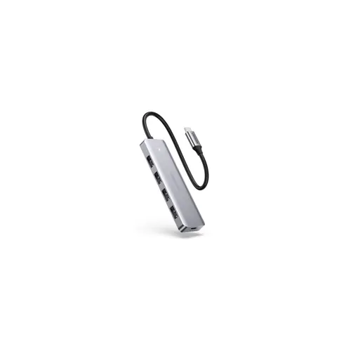 USB HUB UGREEN, USB-C 3.0, 4-portni, kon. za napajanje, sivi