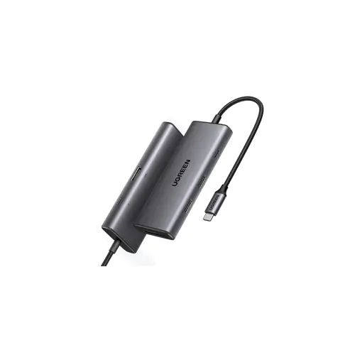 USB HUB UGREEN, USB-C na 2x USB-A 3.2, USB-C, HDMI 4K@30Hz, čitać kartica SD/TF, Power Delivery, sivi