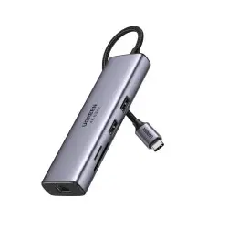 USB HUB UGREEN, USB-C na 2xUSB3.0, HDMI, RJ45, SD&TF, PD 4K 60Hz