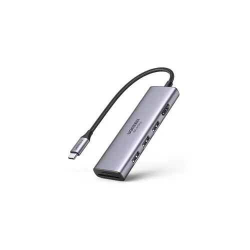 USB HUB UGREEN, USB-C na 3x USB 3.0 A, HDMI 4K@60Hz, SD/TF