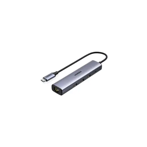 USB HUB UGREEN, USB-C na 3xUSB PD i 1xRJ45