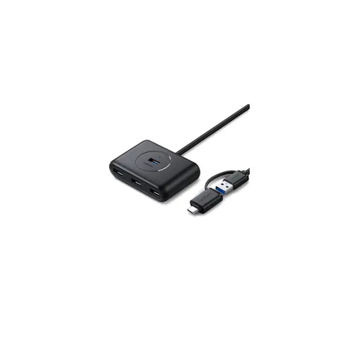USB HUB UGREEN, USB-C/USB 2.0 A, 4-portni, crni, 1m