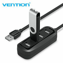 USB Hub VENTION 4VAS-J43-B050, 4 x USB 2.0, 0.5 m crni