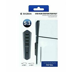 USB hub za BIGBEN PS5 Slim (4 x USB-a porta + 1 x USB-C port)