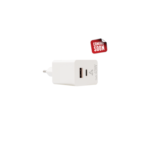 USB KUĆNI PUNJAČ HC-45 / 2 ULAZA 45W GAN