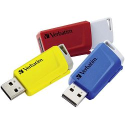 USB memorija VERBATIM STORE N CLICK 16GB x 3 (žuti, crveni plavi), USB 3.0