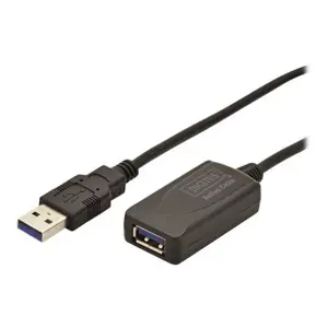 USB produžni kabel DIGITUS (aktivni USB 3.0, USB Type-A muški/USB Type-B ženski, 5 m)