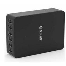 USB punjač ORICO 6-portni, 50W 5V/2.4A crni (ORICO CSE-6U-BK)