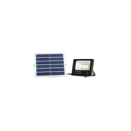 Solarni LED projektor V-TAC VT-40W (Crna, 16W, IP65, daljinski upravljač, tajmer, 6000K, 1050lm)