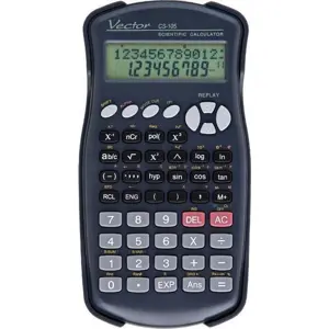 Vector KAV CS-105 scientific calculator, 240 functions, 80 x 170 mm, black