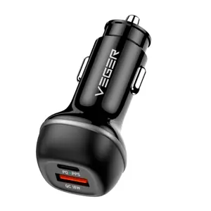 VEGER car charger CC62 USB+USB-C PD, QC3.0 51W