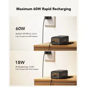 VEGER portable battery Tank Boost 56000 mAh, black.