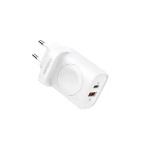VEGER W002E multifunctional wall charger 3 in 1, PD 20W, white.