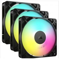 Ventilator za kućište CORSAIR RS120 ARGB PWM (ARGB, PWM, 3x12cm, crna)